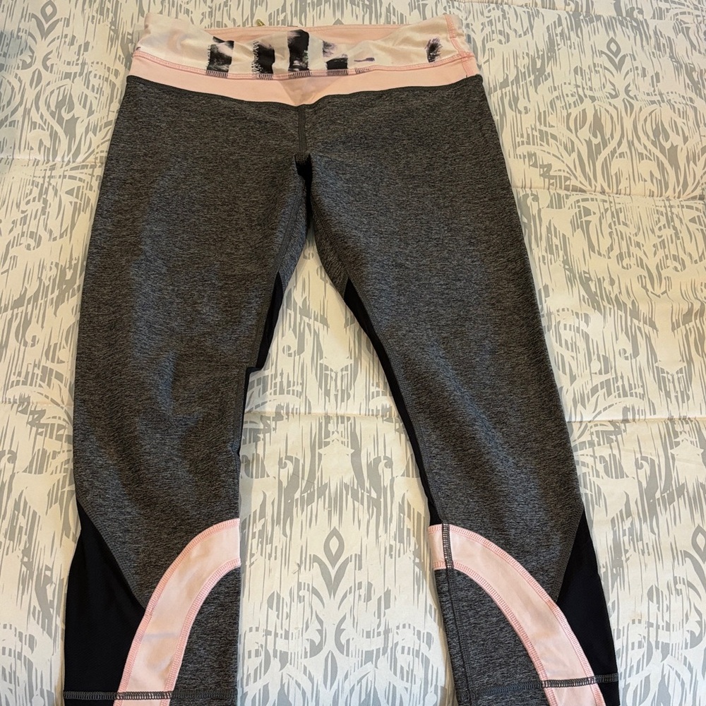 lululemon athletica Gray and Pink Leggings